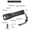 XHP 70 XHP 90 Linterna Led Flashlight High Lumens 100000LM Super Bright Focus Torch Light Tactical Flash Light