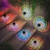 7color Solar Datura Lights Garden Decoration Christmas Halloween Party Courtyard Decoration Solar Garden Wall Light
