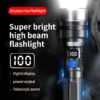 Ha8b2a4ef0bd048ca856f03053da69728E.jpg White Led Light Super Power Long Distance Flashlight Shot 1000 Meter Use 26650 Battery Type C Rechargeable Tactical Flashlight