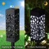 Solar Powered Outside Decoration Waterproof Garden Landscape LED Solar Stake Spike Walkway Pathway Light for Patio Courtyard
