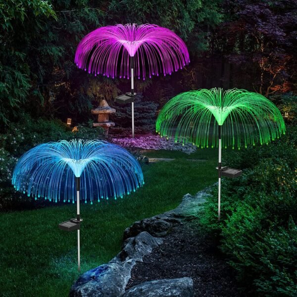 He9380f12fd1b4623950e77cb8e0c17bdh Solar Waterproof Fiber Optic Jellyfish Led Lights Plug-in Lawn Garden Decorative Lights