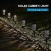 Solar Powered Outside Decoration Waterproof Garden Landscape LED Solar Stake Spike Walkway Pathway Light for Patio Courtyard