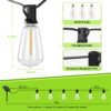Hf90f87aabce14ae6ab7a938487de8d6en G40 Solar String Light IP65 Waterproof Remote Control LED Solar Garden Lights Outdoor for Wedding Patio Garland Decor zhengjie