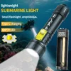 New High-Power, High-Intensity Diving Torch with Magnetic Switch, Digital Display, 21700 Battery and USB Charging