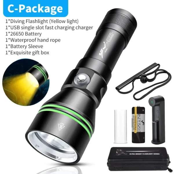 a5b94b574bc1fed8c1d4621d035ceacd New P70.2 Diving Torch: High-intensity, long-range LED torch for beachcombing, night diving and emergency underwater lighting