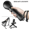 XHP90 Large Reflector Fixed-Focus Waterproof Professional Diving High-Intensity Flashlight for Use in Water and on Land