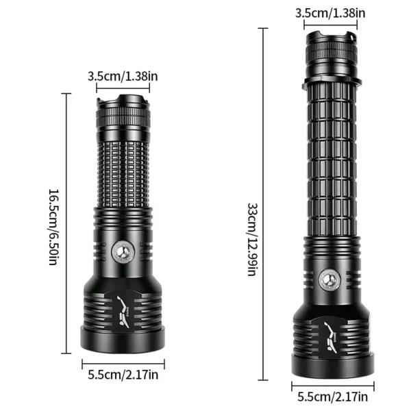 ba39b7b063d6f46bb4445313495aa418 New XHP70 High-Intensity Diving Torch: Amphibious, Fixed-Focus, High-Power, Magnet-Mounted Torch