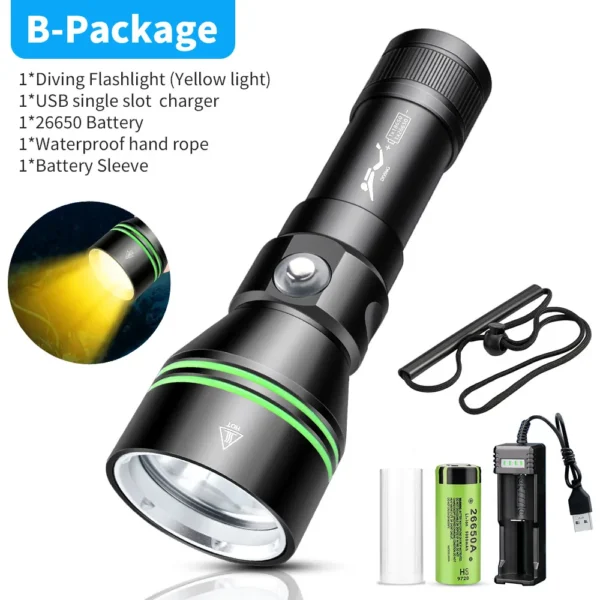 bf9c10baac39090a9e3eeb7054a05161 New P70.2 Diving Torch: High-intensity, long-range LED torch for beachcombing, night diving and emergency underwater lighting