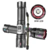 New digital-display white laser torch with a light-transmitting fluorescent strip, delivering a powerful beam for long-range use