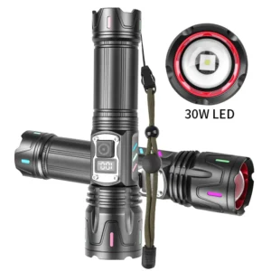 c74d4b365b62265380358efcec24c733 New digital-display white laser torch with a light-transmitting fluorescent strip, delivering a powerful beam for long-range use