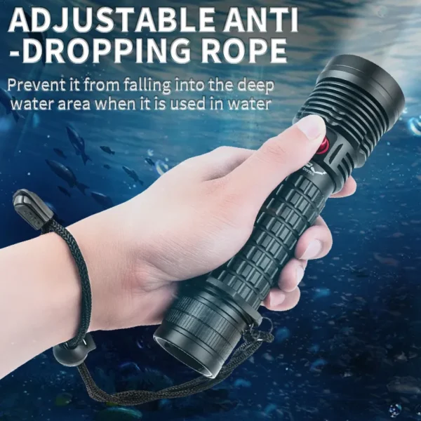 新品30W白光+黄光潜水 远射手电筒