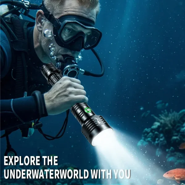 d606b40e82a2a6735848c7ca2b71eac1 New XHP70 High-Intensity Diving Torch: Amphibious, Fixed-Focus, High-Power, Magnet-Mounted Torch