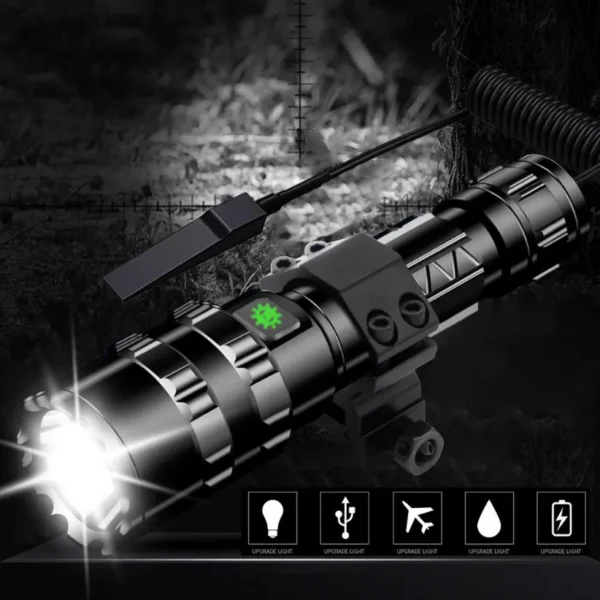 e0b7cc2e39390f496744a13fe557f915 USB-Rechargeable Flashlight: Long-Range, Mini, Waterproof, Rechargeable, Outdoor, Night Cycling, LED High-Intensity Flashlight