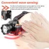 New model white laser, yellow-white-blue-white dual-light source zoomable LED sensor headlamp with high-beam memory function