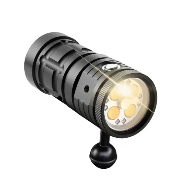 New Model Diving Light: Multi-Source White, Red, Blue and Purple Light Lens Photography Torch – USB Multi-Function